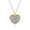 Online Gabriel & Co. 14K Yellow Gold Bujukan Pave Diamond Heart Necklace