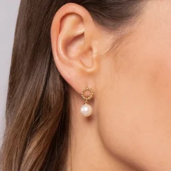 Online Gabriel & Co. 14K Yellow Gold Bujukan Pearl Drop Earrings
