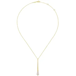 New Gabriel & Co. 14K Yellow Gold Bujukan Pearl Drop Necklace