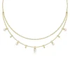 Best Gabriel & Co. 14K Yellow Gold Bujukan Pearl Layered Necklace