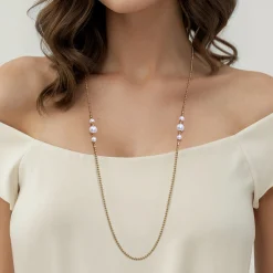 Discount Gabriel & Co. 14K Yellow Gold Bujukan Pearl Station Necklace