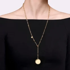 Outlet Gabriel & Co. 14K Yellow Gold Bujukan Pendant Hollow Chain Necklace