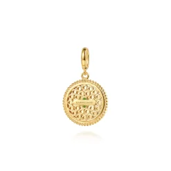 Best Gabriel & Co. 14K Yellow Gold Bujukan Peridot Medallion Pendant With Detachable Bail