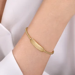 Discount Gabriel & Co. 14K Yellow Gold Bujukan Personalized Bangle