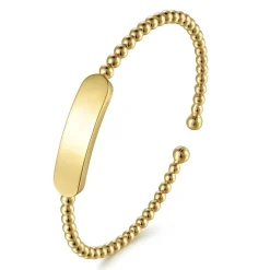 Discount Gabriel & Co. 14K Yellow Gold Bujukan Personalized Bangle