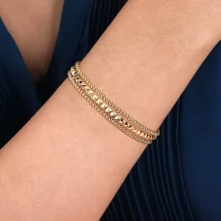 Outlet Gabriel & Co. 14K Yellow Gold Bujukan Pyramid Bangle