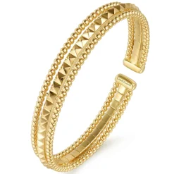 Outlet Gabriel & Co. 14K Yellow Gold Bujukan Pyramid Bangle