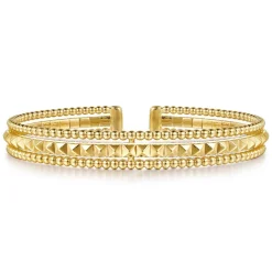 Outlet Gabriel & Co. 14K Yellow Gold Bujukan Pyramid Bangle