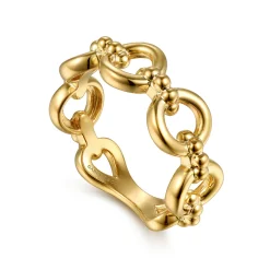 Clearance Gabriel & Co. 14K Yellow Gold Bujukan Round Link Bold Stackable