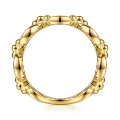 Clearance Gabriel & Co. 14K Yellow Gold Bujukan Round Link Bold Stackable