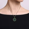 Outlet Gabriel & Co. 14K Yellow Gold Bujukan Round Malachite Medallion Pendant With Detachable Bail