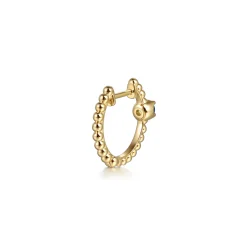 Online Gabriel & Co. 14K Yellow Gold Bujukan Sapphire 15mm Huggie Earrings