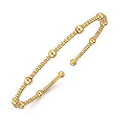 New Gabriel & Co. 14K Yellow Gold Bujukan Split Bangle