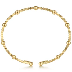 New Gabriel & Co. 14K Yellow Gold Bujukan Split Bangle