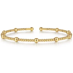 New Gabriel & Co. 14K Yellow Gold Bujukan Split Bangle