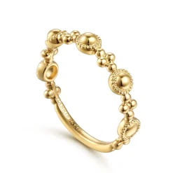 Outlet Gabriel & Co. 14K Yellow Gold Bujukan Station Delicate Stackable Ring