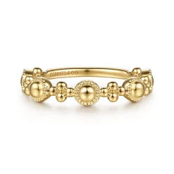 Outlet Gabriel & Co. 14K Yellow Gold Bujukan Station Delicate Stackable Ring
