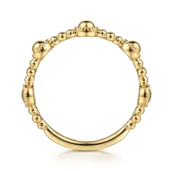 Outlet Gabriel & Co. 14K Yellow Gold Bujukan Station Delicate Stackable Ring