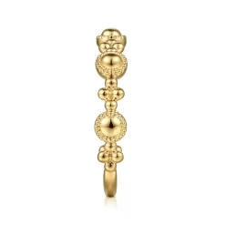 Outlet Gabriel & Co. 14K Yellow Gold Bujukan Station Delicate Stackable Ring