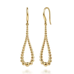 Gabriel & Co. 14K Yellow Gold Bujukan Teardrop Earrings