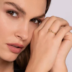 Best Gabriel & Co. 14K Yellow Gold Bujukan Twisted Stackable Ring