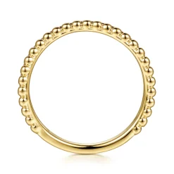 Hot Gabriel & Co. 14K Yellow Gold Bujukan Wave Stackable Ring