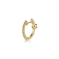 Discount Gabriel & Co. 14K Yellow Gold Bujukan White Sapphire 15mm Huggie Earrings