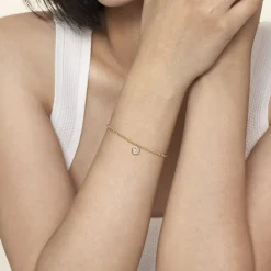 Gabriel & Co. 14K Yellow Gold Bujukan WS Pave Charm Bracelet