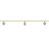 Hot Gabriel & Co. 14K Yellow Gold Chain Ankle Bracelet with White Gold Diamond Leaf and Square Charms