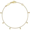 New Gabriel & Co. 14K Yellow Gold Chain Bracelet with Metal Bead Drops
