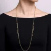 Clearance Gabriel & Co. 14K Yellow Gold Chain Necklace with Paper Clip Stations