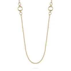 Sale Gabriel & Co. 14K Yellow Gold Chain Necklace with Circle Stations