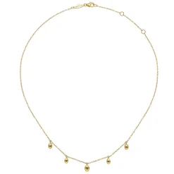 Hot Gabriel & Co. 14K Yellow Gold Chain Necklace with Bujukan Bead Drops