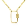 Online Gabriel & Co. 14K Yellow Gold Chain Necklace with Rectangle Drop