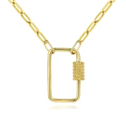 Online Gabriel & Co. 14K Yellow Gold Chain Necklace with Rectangle Drop