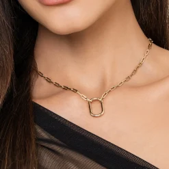 Online Gabriel & Co. 14K Yellow Gold Chain Necklace with Rectangle Drop