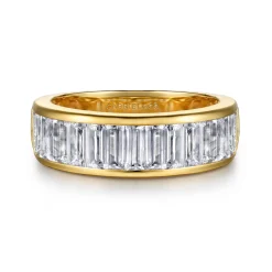 Outlet Gabriel & Co. 14K Yellow Gold Channel Baguette Diamond Anniversary Band - 1.59 ct