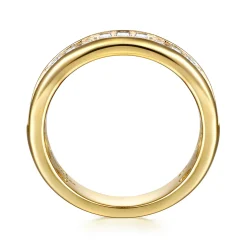 Outlet Gabriel & Co. 14K Yellow Gold Channel Baguette Diamond Anniversary Band - 1.59 ct