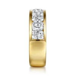 Gabriel & Co. 14K Yellow Gold Channel Radiant Cut Diamond Anniversary Band - 2.7 ct