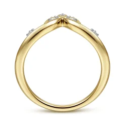 Online Gabriel & Co. 14K Yellow Gold Chevron Diamond Ring