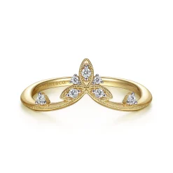 Online Gabriel & Co. 14K Yellow Gold Chevron Diamond Ring