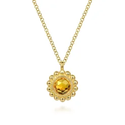 Clearance Gabriel & Co. 14K Yellow Gold Citrine Bujukan Pendant Necklace