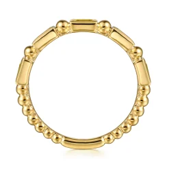 Sale Gabriel & Co. 14K Yellow Gold Citrine Geometric Stackable Ring