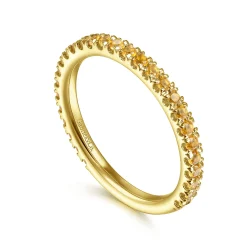 Outlet Gabriel & Co. 14K Yellow Gold Citrine Stackable Ring