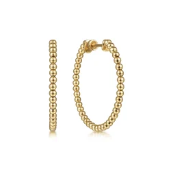 Gabriel & Co. 14K Yellow Gold Classic Hoop Earrings 30mm-Bujukan