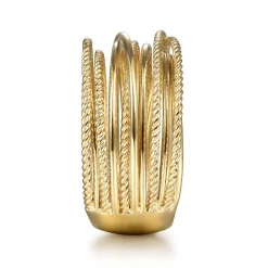Gabriel & Co. 14K Yellow Gold Criss Crossing Twisted Rope Ring