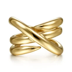 Sale Gabriel & Co. 14K Yellow Gold Criss Cross Ring