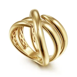 Sale Gabriel & Co. 14K Yellow Gold Criss Cross Ring