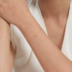 Clearance Gabriel & Co. 14K Yellow Gold Cross Bracelet-Bujukan