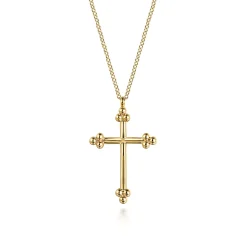 Outlet Gabriel & Co. 14K Yellow Gold Cross Necklace 24mm-Bujukan